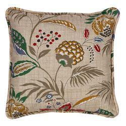 Tradewinds II Floral Pillow Multi Warm 17 Square