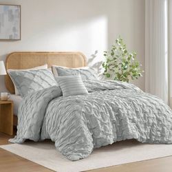 Bailey Comforter Bed Set Gray