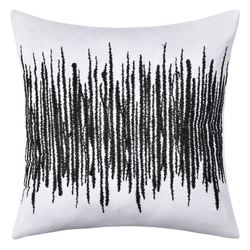 Dalton II Embroidered Pillow Black 18 Square