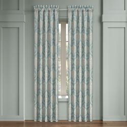 Tranquility Wide Tailored Curtain Pair Aqua 100 x 84