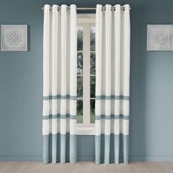 Trilogy Wide Grommet Curtain Pair Blue 100 x 84