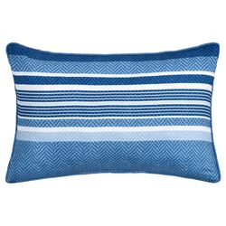 Carson Piped Rectangle Pillow Blue