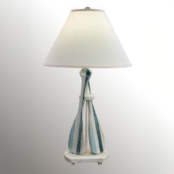 Nautical Stripe Paddle Table Lamp Blue/White