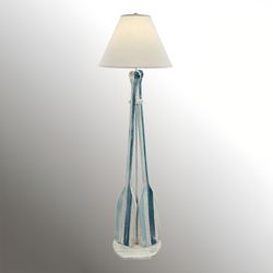 Nautical Stripe Paddle Floor Lamp Blue/White