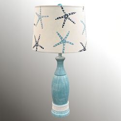Weathered Blue Starfish Table Lamp