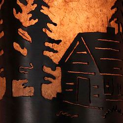 Wilderness Cabin Wall Sconce Dark Brown