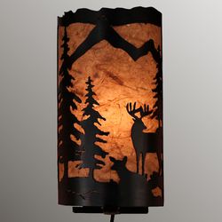 Wilderness Deer Wall Sconce Dark Brown