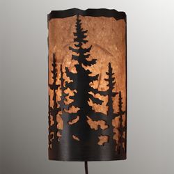 Wilderness Pine Tree Wall Sconce Dark Brown