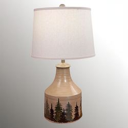Woodland Trees Table Lamp Tan