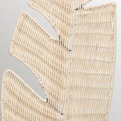 Wicker Palm Leaf Wall Sconce Natural