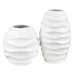 Kittredge Table Vases White Set of Two