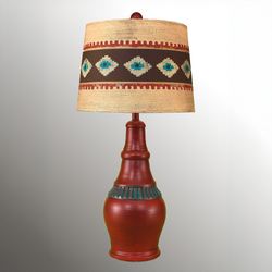 Rio Southwestern Table Lamp Dark Red