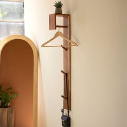 Granger Wall Mini Closet Rack Brown