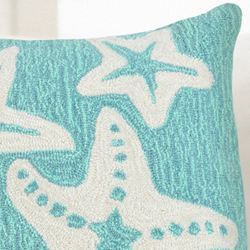 Coastal Starfish Decorative Pillow 18 Square
