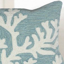 Coastal Coral Decorative Pillow 18 Square