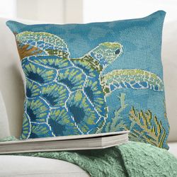 Vibrant Sea Turtle Decorative Pillow Multi Cool 18 Square