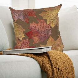 Leaf Toss Decorative Pillow 18 Square