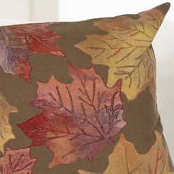 Leaf Toss Decorative Pillow 18 Square