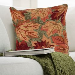 Falling Leaves Decorative Pillow 18 Square