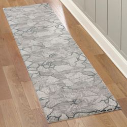 Olivier Rug Runner Gray 27 x 910