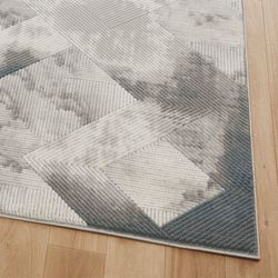 Nero Rectangle Rug Gray