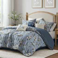 Salara Comforter Bed Set Blue