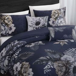 Forget Me Not Comforter Bed Set Blue