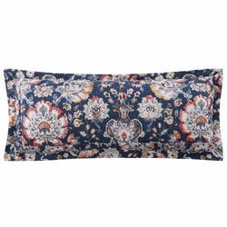 Derby Flanged Rectangle Pillow Dark Blue