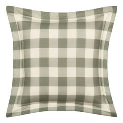 Eloise II Flanged Gingham Pillow Multi Warm 18 Square