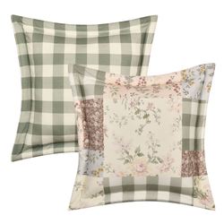 Eloise II Reversible Block Pillow Multi Warm 20 Square