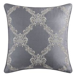 Krista Embroidered Pillow Steel Blue 20 Square
