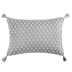 Krista Tasseled Accent Rectangle Pillow Steel Blue