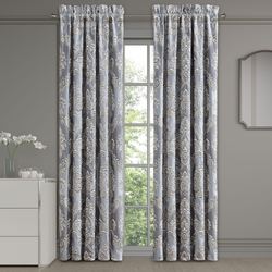 Krista Wide Tailored Curtain Pair Powder Blue
