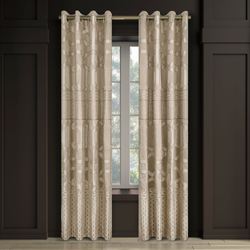 Olympus Wide Grommet Curtain Pair Light Taupe 100 x 84