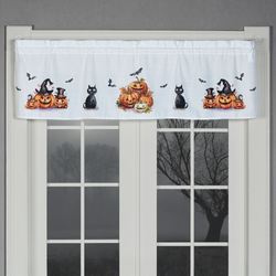 Haunted Haven Tailored Window Valance White 58 x 14