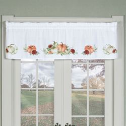 Autumn Acres Tailored Valance White 58 x 14