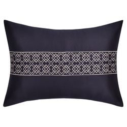 Carlisle Embroidered Rectangle Pillow Indigo