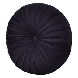 Carlisle Ruched Tufted Pillow Indigo Round