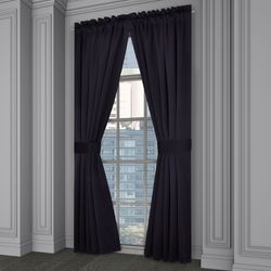 Carlisle Wide Tailored Curtain Pair Indigo 100 x 84
