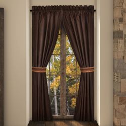 Sundance Vegan Leather Wide Curtain Pair Multi Warm
