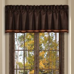 Sundance Vegan Leather Tailored Valance Multi Warm 88 x 18