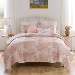 Sweet Mariposa Mini Coverlet Set Blush