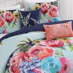 Fiesta Comforter Bed Set Light Blue