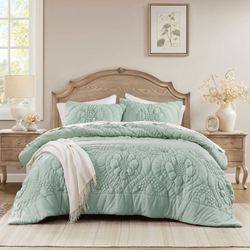 Elise Floral Mini Comforter Set Sage