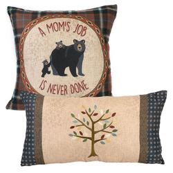 Tree of Love Decorative Pillows Multi Warm Set of Two