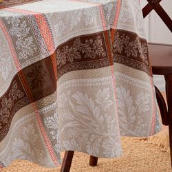 Autumn Elegance Oval Tablecloth Multi Warm 60 x 84