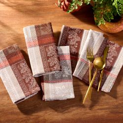 Autumn Elegance Napkins Multi Warm Set of Eight