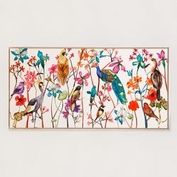 Tangled Garden Framed Canvas Wall Art Multi Bright