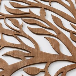 Tree of Life Wall Art Decor Walnut Set of Three