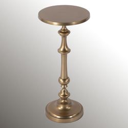 Bartel Pedestal Table Satin Gold